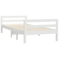 Bedframe massief grenenhout wit 90x200 cm - thumbnail