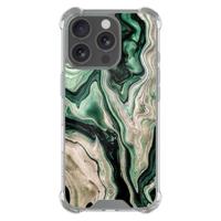 iPhone 16 Pro shockproof hoesje - Green waves - thumbnail