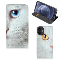 iPhone 12 Mini | Hoesje maken | Witte Kat - thumbnail