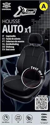 Autostoelhoes - XLCOVER - Airbag compatibel - Zwart - Universeel - 3 stuks