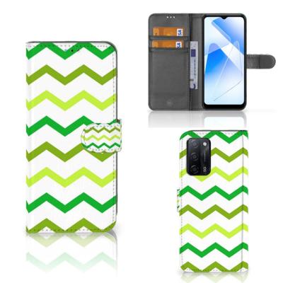 OPPO A16/A16s/A54s | Telefoon Hoesje | Zigzag Groen OPPO A16/A16s/A54s | Telefoon Hoesje | Zigzag Groen