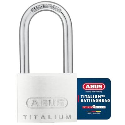 Abus cilinderhangslot | breedte slotlichaam 40 mm | titalium gelijksluitend 6411 | 1 stuk - 54579 54579