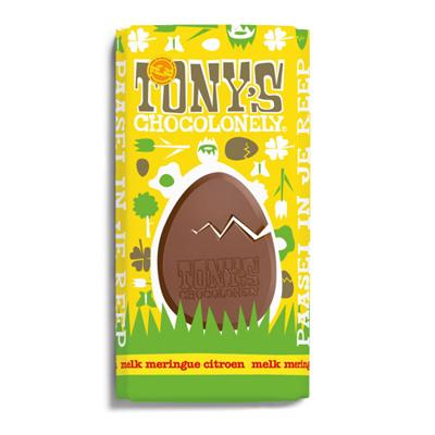 Tony&apos;s Chocolonely - Paasreep Melk Meringue Citroen - 180g