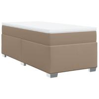 Boxspring met matras kunstleer cappuccinokleurig 80x200 cm - thumbnail