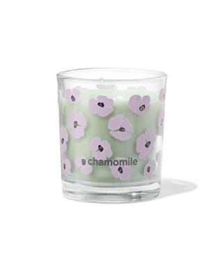 HEMA Geurkaars in glas ⌀7x8cm kamille (lichtgroen)
