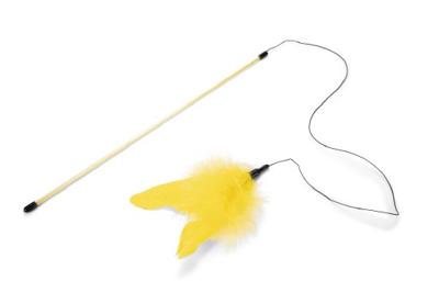 Beeztees kattenhengel nobil - kattenspeelgoed - geel - 42cm