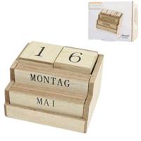 Tafelkalender hout 10,5 cm | 6 stuks - thumbnail