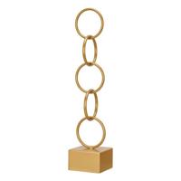 Decoratieve figuren Ringen Gouden Metaal (12,5 x 60,5 x 12,5 cm) - thumbnail