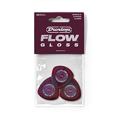 Dunlop 550P200 Flow Gloss 2.0 mm plectrumset (3 stuks) Dunlop 550P200 Flow Gloss 2.0 mm plectrumset (3 stuks)