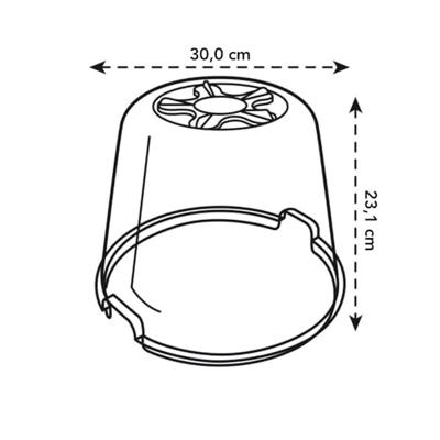 Elho green basics kweekhuis rond 30 cm transparant - thumbnail