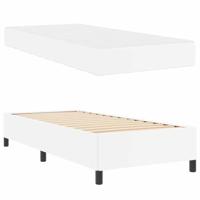 Bedframe met matras met matras Wit 90 x 190 cm Kunstleer - thumbnail