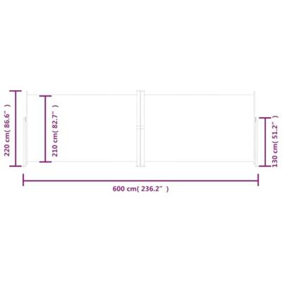 VidaXL Windscherm uittrekbaar 220x600 cm rood VidaXL Windscherm uittrekbaar 220x600 cm rood
