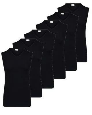 6 stuks heren mouwloze shirts - 100% katoenen shirt zonder mouwen - Naadloos - ondergoed
