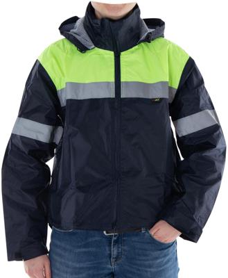 4-ACT reflecterende regenjas rain jacket size l blue/y/reflex