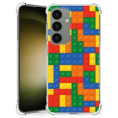 Samsung Galaxy S24 Doorzichtige Silicone Hoesje Blokken Samsung Galaxy S24 Doorzichtige Silicone Hoesje Blokken