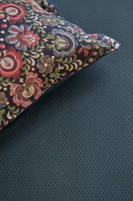 Pip Studio Thousand Leaves Hoeslaken Donker Blauw-Lits-jumeaux (160x200 cm)