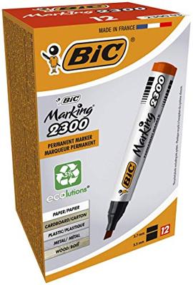 Bic permanent marker Marking 2300 ECOlutions, rood, doos van 12 stuks