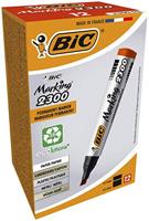 Bic permanent marker Marking 2300 ECOlutions, rood, doos van 12 stuks - thumbnail