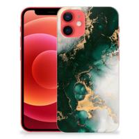 TPU Siliconen Hoesje voor iPhone 12 Mini Marmer Groen - thumbnail