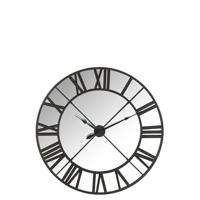 J-Line Klok Spiegel Metaal Zwart 122,5x8,5x122,5 - thumbnail