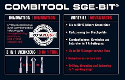 Exact 05904 Combinatietapboor Metrisch M6 1 mm Rechtssnijdend DIN 3126 HSS 1 stuk(s)