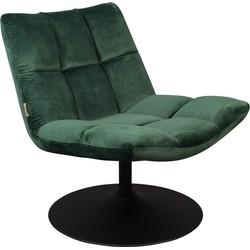 Dutchbone Fauteuil 'Bar' Velvet, kleur Donkergroen