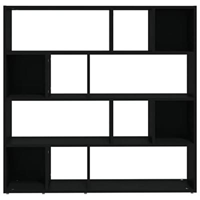 Boekenkast/kamerscherm 105x24x102 cm zwart