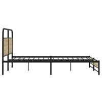Bedframe zonder matras metaal sonoma eikenkleurig 180x200 cm - thumbnail
