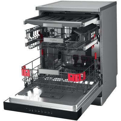 Whirlpool WH6FA14BN7A0X Vrijstaande vaatwasser Zilver