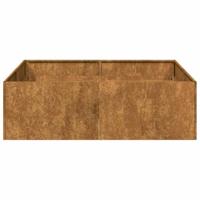 Plantenbak roestig 100x100x30 cm weervast staal - thumbnail