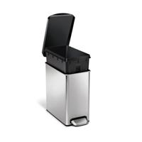 Simplehuman Afvalemmer Profile 10 liter (zilver) - thumbnail