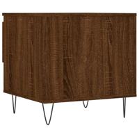 Salontafel 50x46x50 cm bewerkt hout bruin eikenkleur - thumbnail