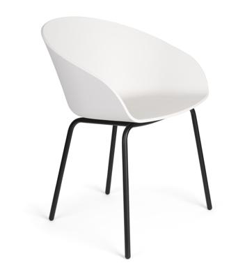 Zuiver Eetkamerstoel 'Void' Gerecycled PP, kleur Wit