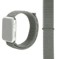 Eenvoudige mode nylon horlogebandje voor Apple Watch serie & 40mm/3 & 2 & 1 38mm met Magic stick (zilvergrijs) - thumbnail