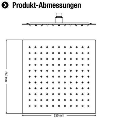 Cornat Douchekop Slim Neo Hoekig Ch - TECBW3406