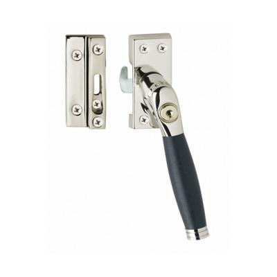 Intersteel Raamsluiting rechts Ton 222 SKG1 afsluitbaar - nikkel glans/ebbenhout