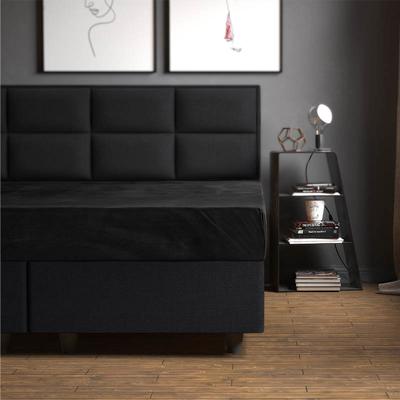 Sleeptime Velvet Hoeslaken Zwart 90 x 200 cm