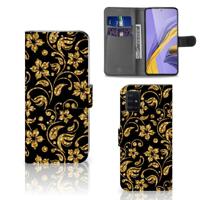 Samsung Galaxy A51 Hoesje Gouden Bloemen - thumbnail