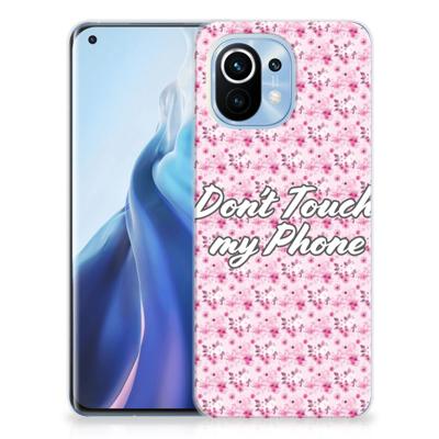 Xiaomi Mi 11 Silicone-hoesje Flowers Pink DTMP