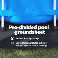 VidaXL Zwembad grondzeil zwart ø 550 cm niet-geweven stof - thumbnail