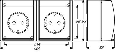 ABB 2CKA002084A0715 Geaard stopcontact IP44 Zuiver wit (RAL 9010), Wit