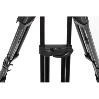 Manfrotto MVH502A, 546GB-1 professioneel vloeibaar videosysteem met aluminium statief en grondverspreider (zwart)