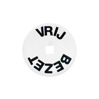 Intersteel VRIJ/BEZET plaatje tbv WC-overslag - emaille - thumbnail