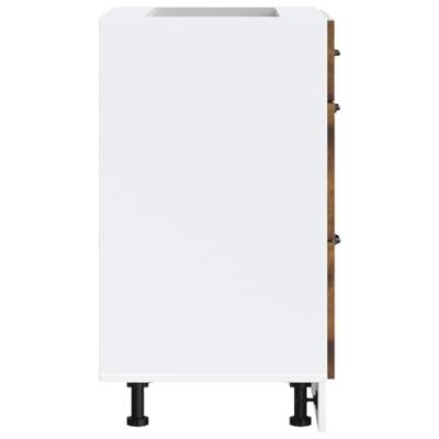 Keuken onderkast Kalmar bewerkt hout gerookt eikenkleurig Keuken onderkast Kalmar bewerkt hout gerookt eikenkleurig