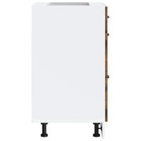 Keuken onderkast Kalmar bewerkt hout gerookt eikenkleurig - thumbnail