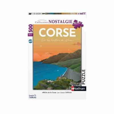 Nathan-Puzzel 500 stukjes-Poster van Corsica/Louis l'Affiche-Des 10 ans-Hoogwaardige puzzel-Nostalgie Collectie-87826