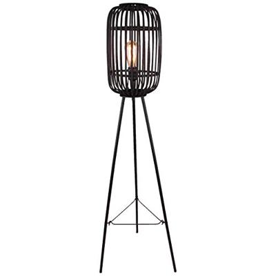 Brilliant Landelijke tripod vloerlampWoodrow zwart - 94977/76