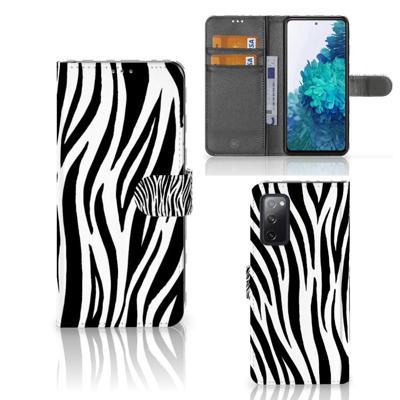 Samsung Galaxy S20 FE | Telefoonhoesje | Met pasjeshouder | Zebra