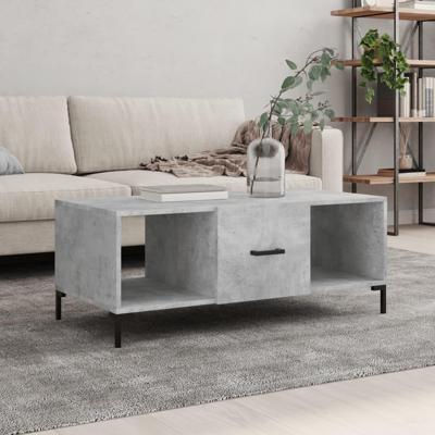 Salontafel 102x50x40 cm bewerkt hout betongrijs