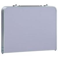 Campingtafel inklapbaar 60x40 cm aluminium wit - thumbnail